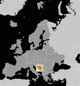  Bosznia és Hercegovina elhelyezkedése