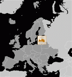 Lettország elhelyezkedése