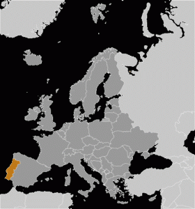 Portugália elhelyezkedése