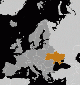 Ukrajna elhelyezkedése
